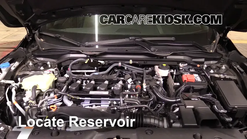 2017 Honda Civic LX 1.5L 4 Cyl. Turbo Coupe Windshield Washer Fluid Add Fluid